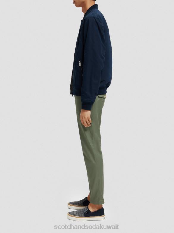 ملابس Scotch & Soda سترة بومبر ذات وجهين زهرة البحرية/الجيش AOP رجال N0V4573