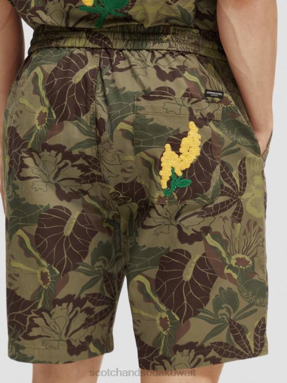 ملابس Scotch & Soda شورت برمودا المطبوع المفضل كامو الأزهار AOP رجال N0V4610
