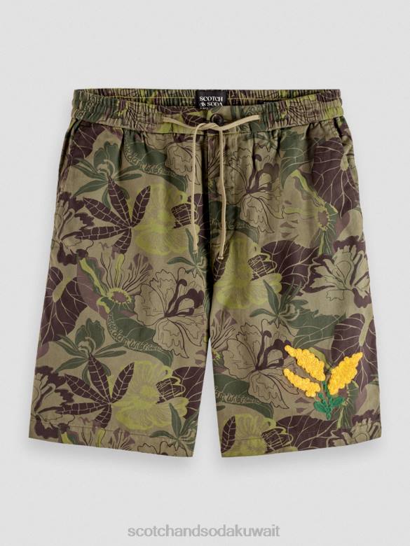 ملابس Scotch & Soda شورت برمودا المطبوع المفضل كامو الأزهار AOP رجال N0V4610