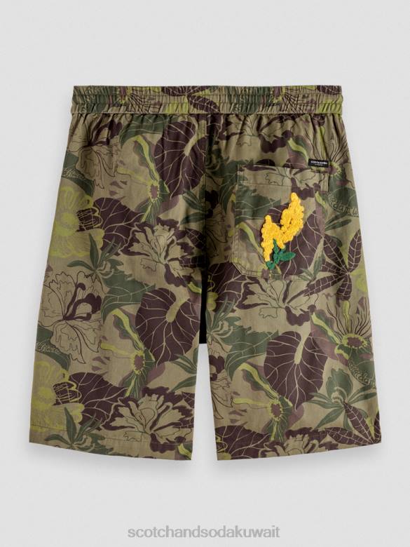 ملابس Scotch & Soda شورت برمودا المطبوع المفضل كامو الأزهار AOP رجال N0V4610