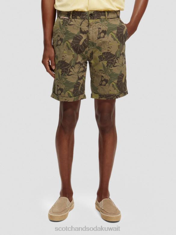ملابس Scotch & Soda شورت تشينو المطبوع من ستيوارت كامو الأزهار AOP رجال N0V4622