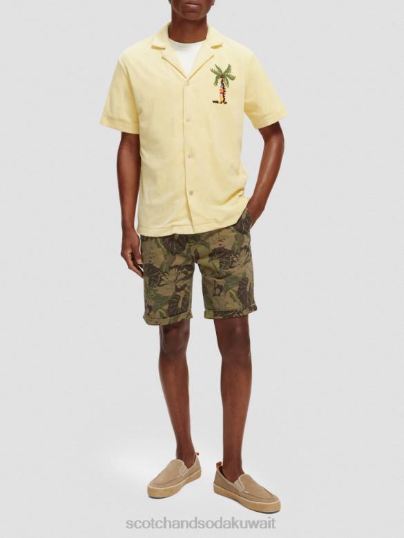 ملابس Scotch & Soda شورت تشينو المطبوع من ستيوارت كامو الأزهار AOP رجال N0V4622