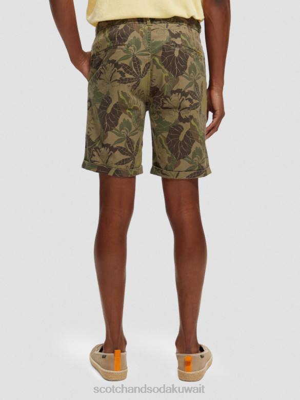 ملابس Scotch & Soda شورت تشينو المطبوع من ستيوارت كامو الأزهار AOP رجال N0V4622