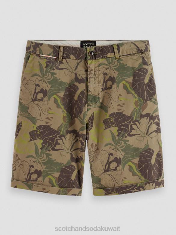ملابس Scotch & Soda شورت تشينو المطبوع من ستيوارت كامو الأزهار AOP رجال N0V4622