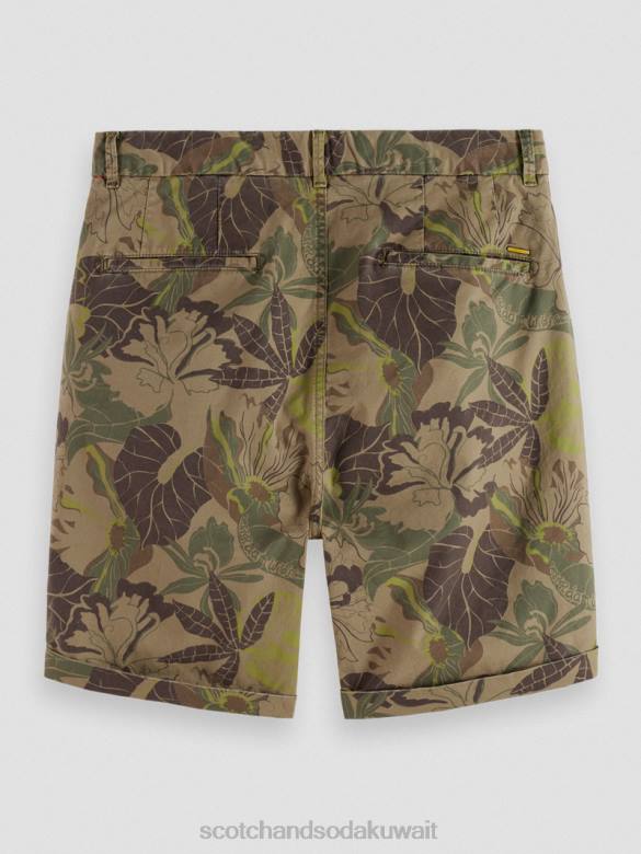 ملابس Scotch & Soda شورت تشينو المطبوع من ستيوارت كامو الأزهار AOP رجال N0V4622