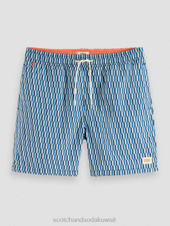 ملابس Scotch & Soda شورت سباحة مطبوع متوسط ​​الطول ريفييرا مجردة AOP رجال N0V4666