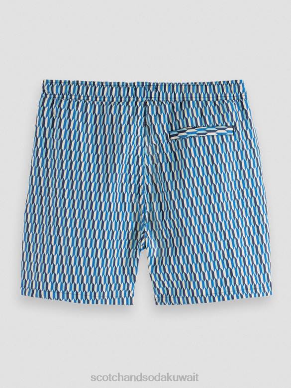 ملابس Scotch & Soda شورت سباحة مطبوع متوسط ​​الطول ريفييرا مجردة AOP رجال N0V4666