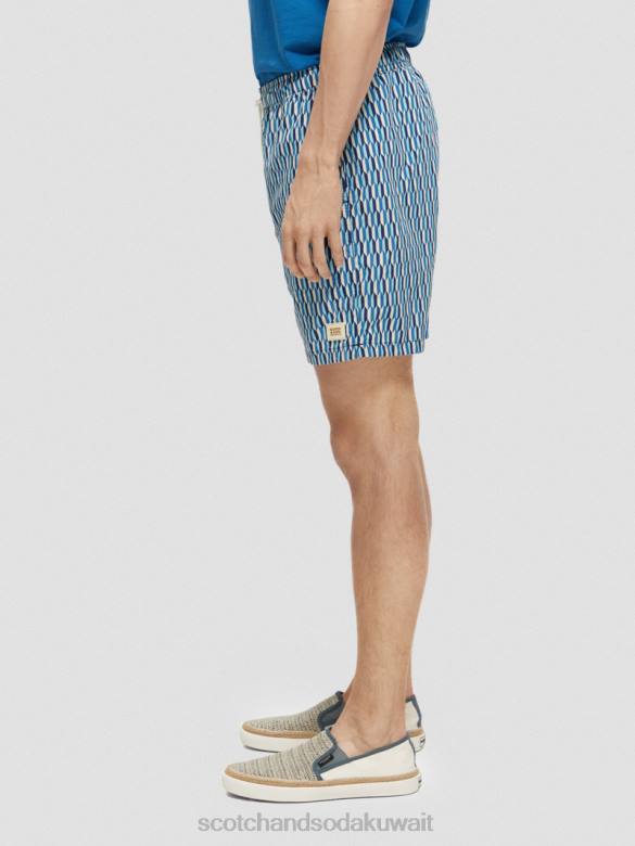 ملابس Scotch & Soda شورت سباحة مطبوع متوسط ​​الطول ريفييرا مجردة AOP رجال N0V4666
