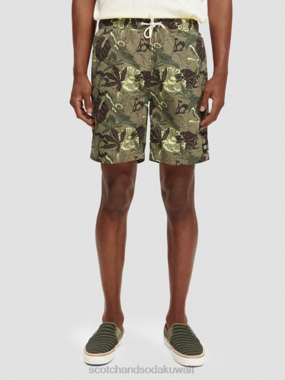 ملابس Scotch & Soda شورت سباحة مطبوع طويل الطول كامو الأزهار AOP رجال N0V4676