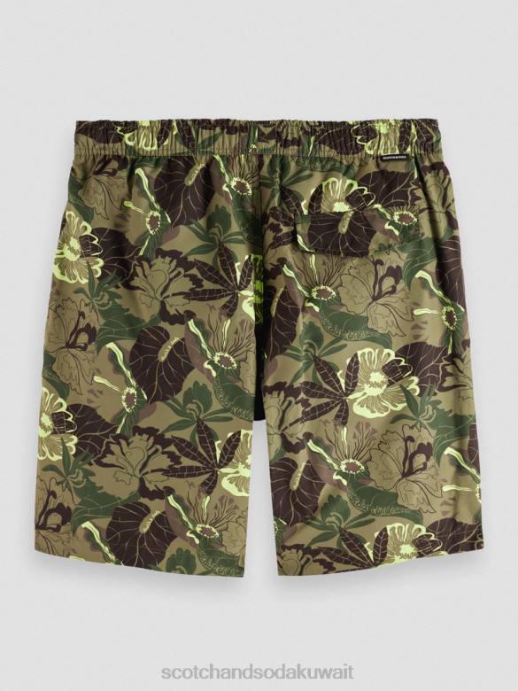 ملابس Scotch & Soda شورت سباحة مطبوع طويل الطول كامو الأزهار AOP رجال N0V4676