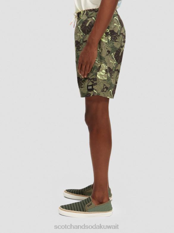 ملابس Scotch & Soda شورت سباحة مطبوع طويل الطول كامو الأزهار AOP رجال N0V4676