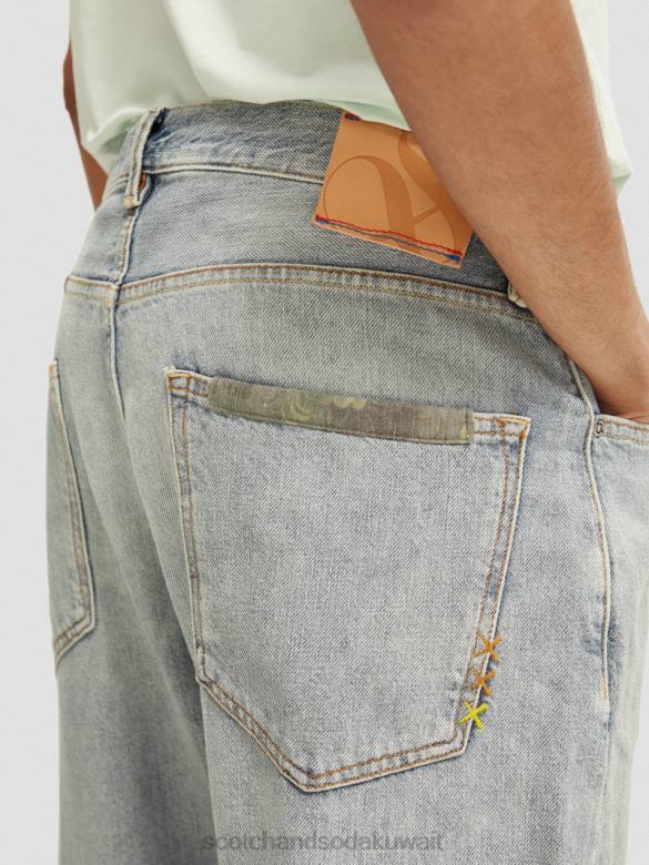 ملابس Scotch & Soda جينز Dean الفضفاض والممزوج بالقنب الفاخر باحث عن السلام رجال N0V4589