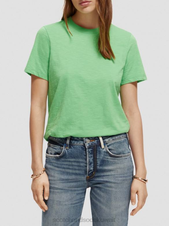 ملابس Scotch & Soda تي شيرت مناسب عادي ببغاء مشرق نحيف N0V4101