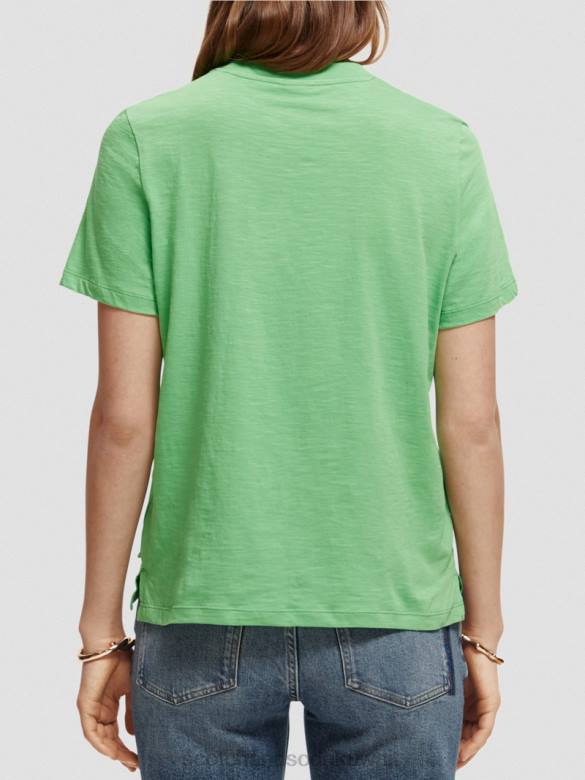 ملابس Scotch & Soda تي شيرت مناسب عادي ببغاء مشرق نحيف N0V4101
