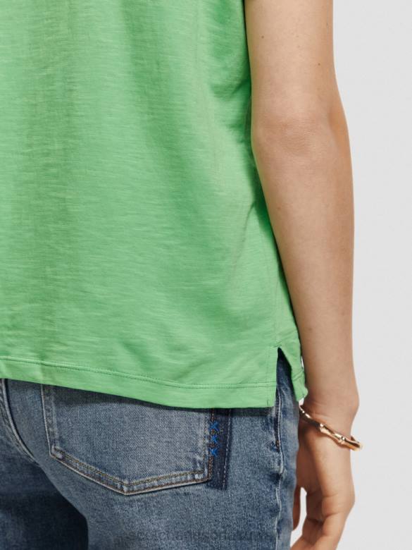 ملابس Scotch & Soda تي شيرت مناسب عادي ببغاء مشرق نحيف N0V4101
