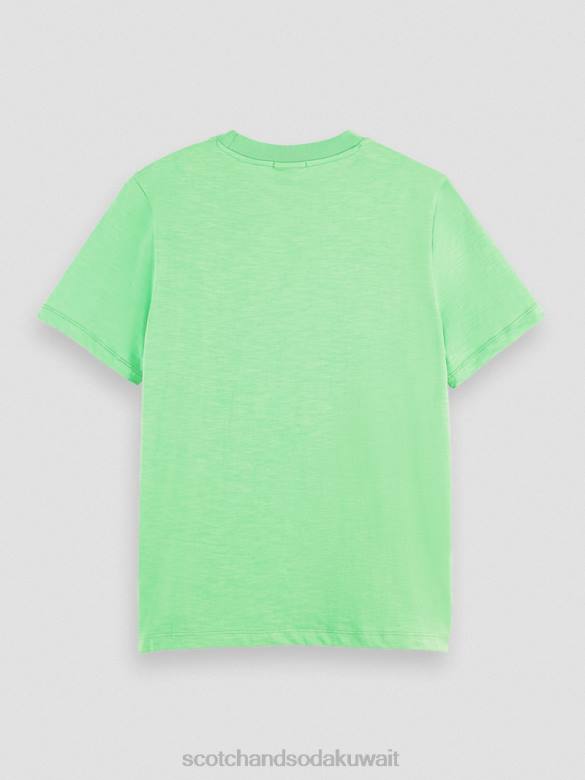 ملابس Scotch & Soda تي شيرت مناسب عادي ببغاء مشرق نحيف N0V4101