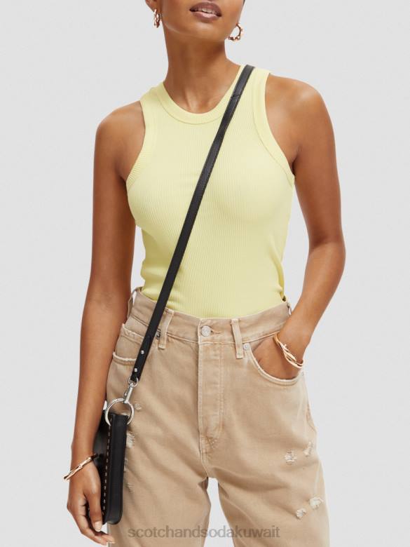 ملابس Scotch & Soda سترة علوية بدون أكمام بظهر متسابق ومتماسكة الفشار نحيف N0V4110