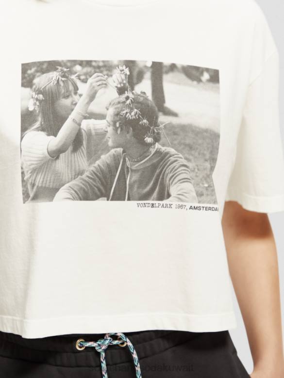 ملابس Scotch & Soda تي شيرت برسومات الصور المقطوعة التحرير والسرد أ نحيف N0V4112