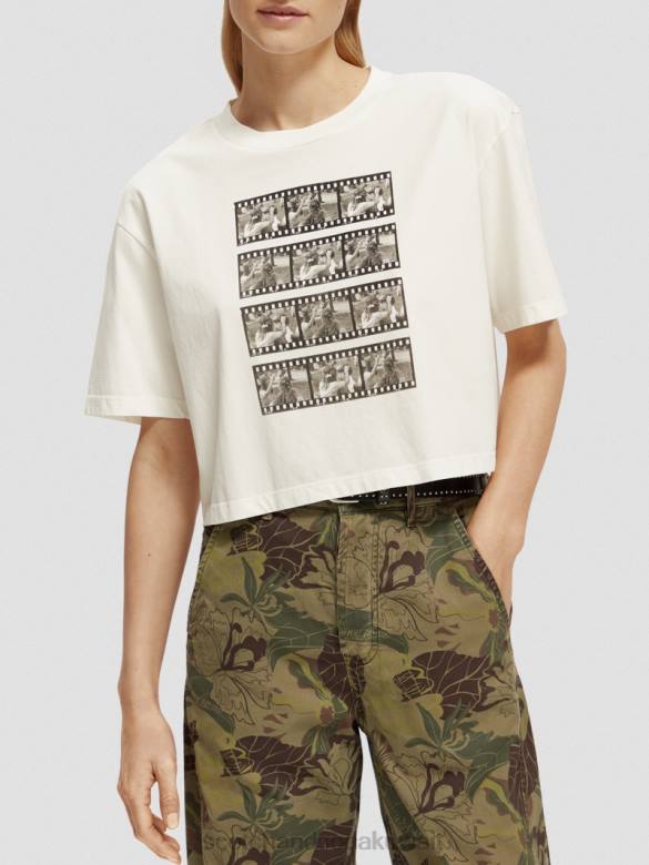 ملابس Scotch & Soda تي شيرت برسومات الصور المقطوعة التحرير والسرد ب نحيف N0V4113