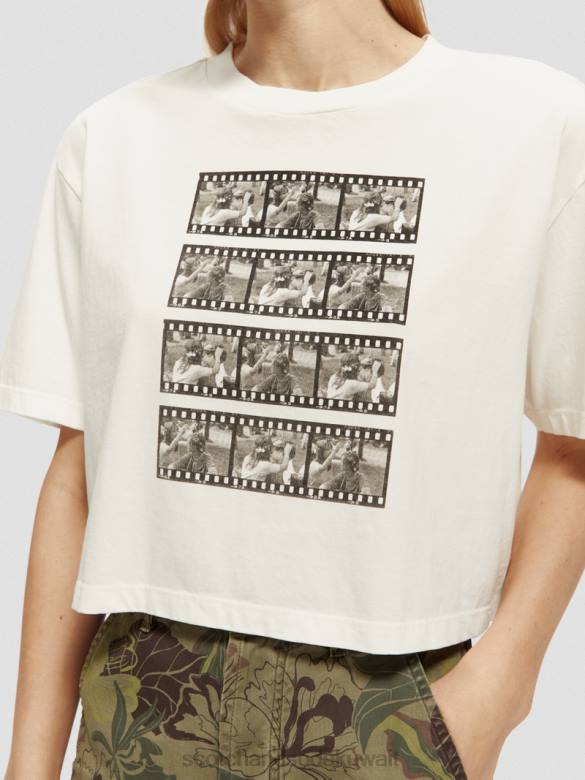 ملابس Scotch & Soda تي شيرت برسومات الصور المقطوعة التحرير والسرد ب نحيف N0V4113