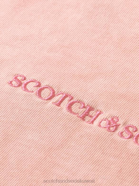 ملابس Scotch & Soda تي شيرت مصبوغ بالنباتات فلامنغو نحيف N0V4120