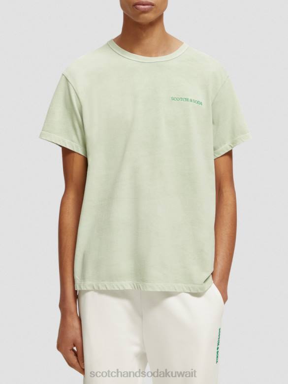 ملابس Scotch & Soda تي شيرت مصبوغ بالنباتات نعناع نحيف N0V4121