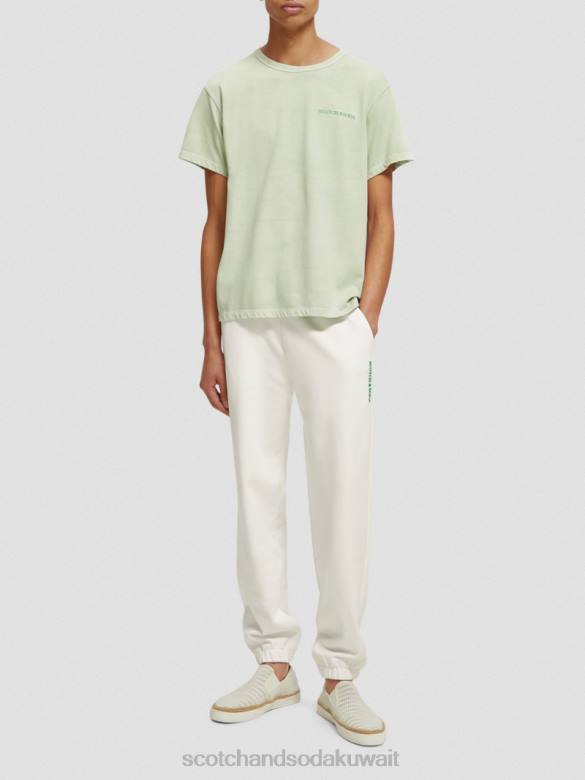 ملابس Scotch & Soda تي شيرت مصبوغ بالنباتات نعناع نحيف N0V4121