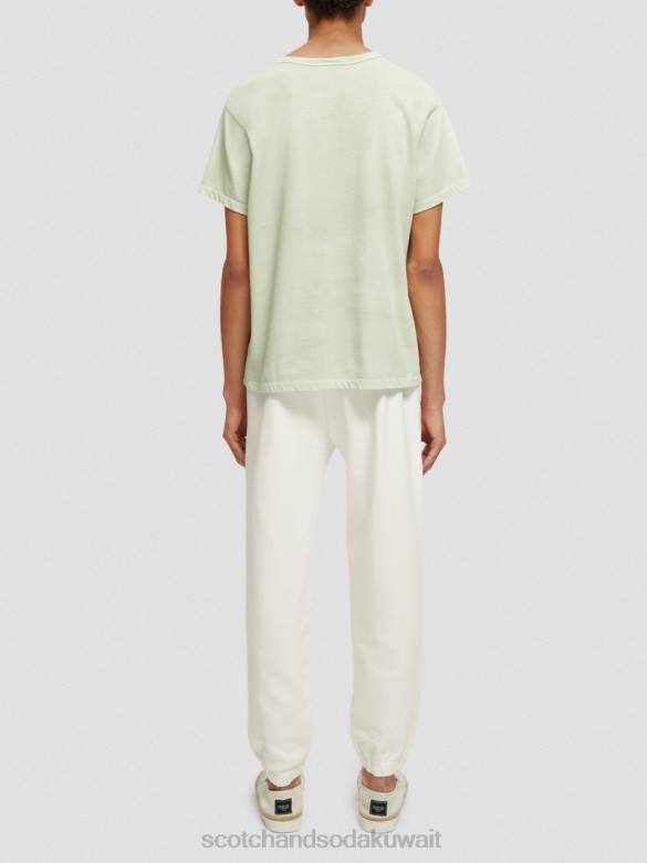 ملابس Scotch & Soda تي شيرت مصبوغ بالنباتات نعناع نحيف N0V4121