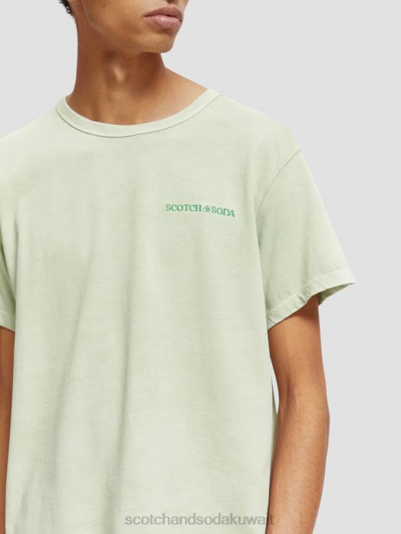 ملابس Scotch & Soda تي شيرت مصبوغ بالنباتات نعناع نحيف N0V4121