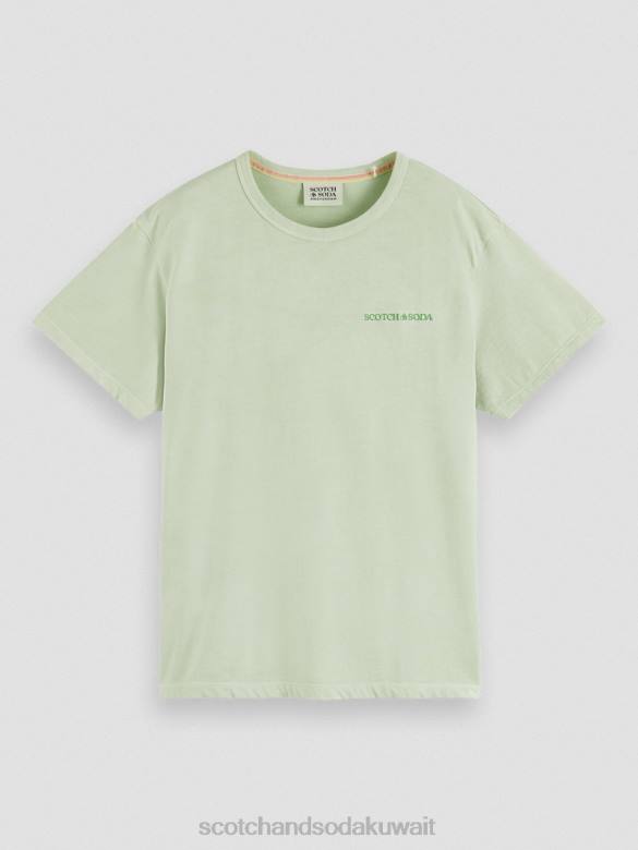 ملابس Scotch & Soda تي شيرت مصبوغ بالنباتات نعناع نحيف N0V4121