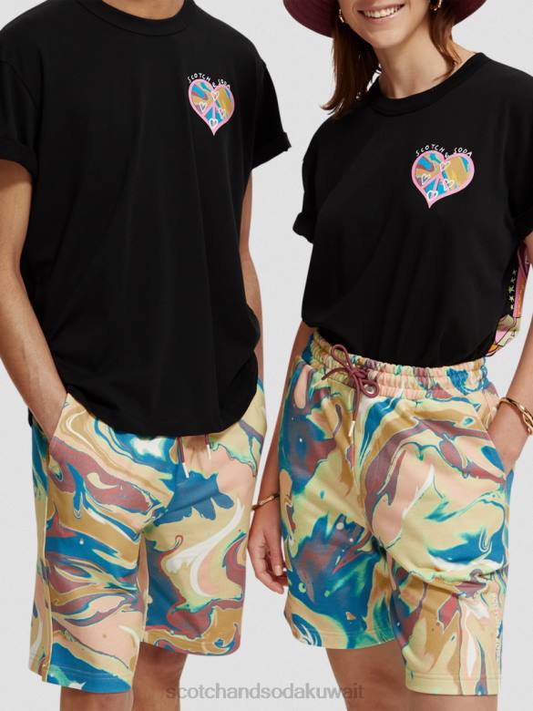 ملابس Scotch & Soda ولد ليحب تي شيرت أسود نحيف N0V4122