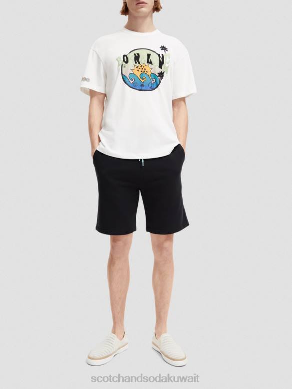 ملابس Scotch & Soda ولد ليحب العمل الفني تي شيرت قبالة الأبيض نحيف N0V4124