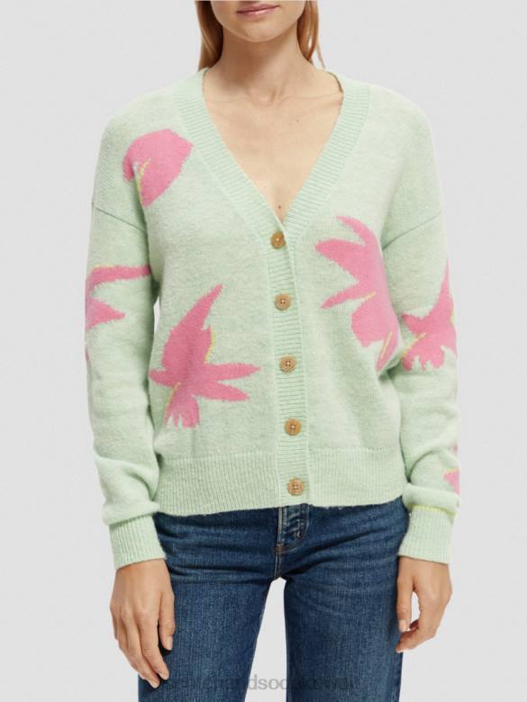 ملابس Scotch & Soda سترة محبوكة بنقشة إنتارسيا بتصميم يشبه الصندوق التحرير والسرد أ نحيف N0V4127
