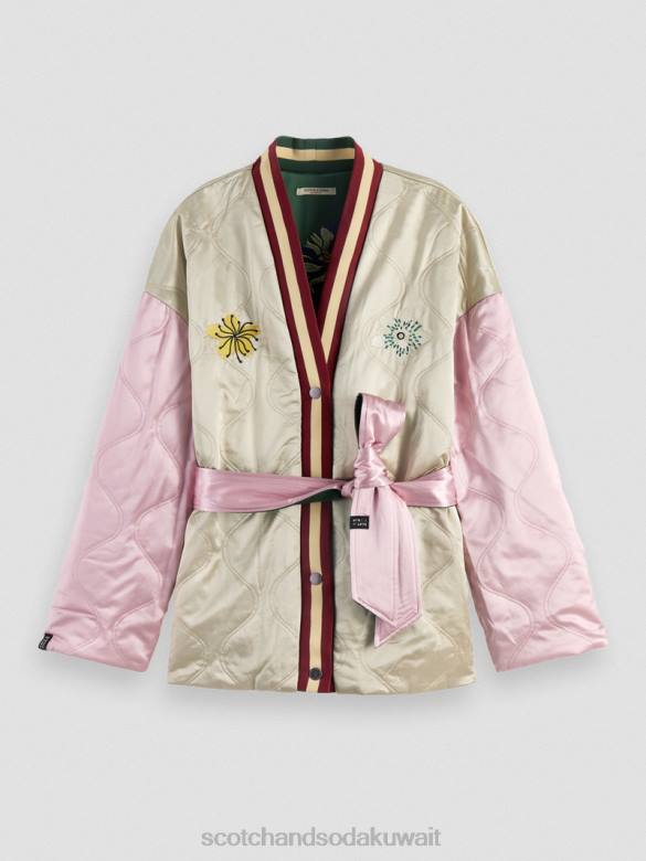 ملابس Scotch & Soda سترة بومبر مطرزة ذات وجهين على طراز الكيمونو جيش نحيف N0V4132