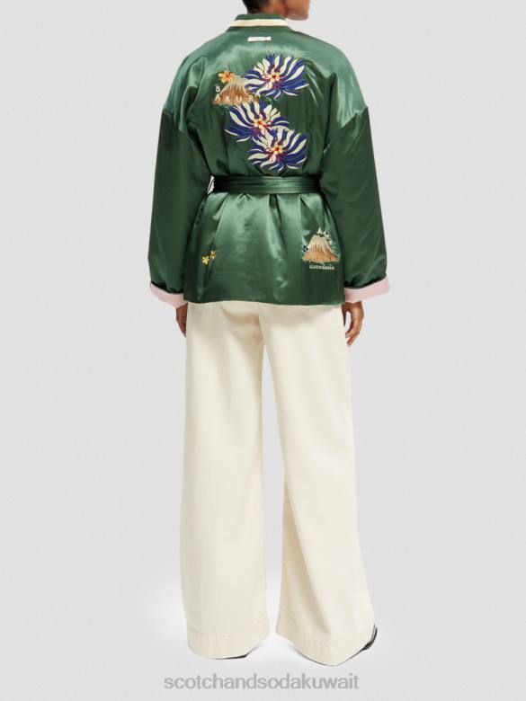 ملابس Scotch & Soda سترة بومبر مطرزة ذات وجهين على طراز الكيمونو جيش نحيف N0V4132