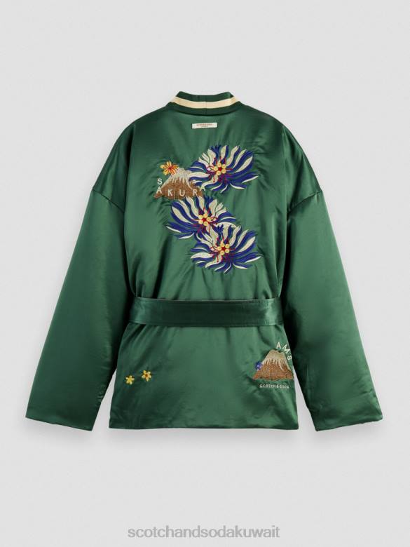 ملابس Scotch & Soda سترة بومبر مطرزة ذات وجهين على طراز الكيمونو جيش نحيف N0V4132