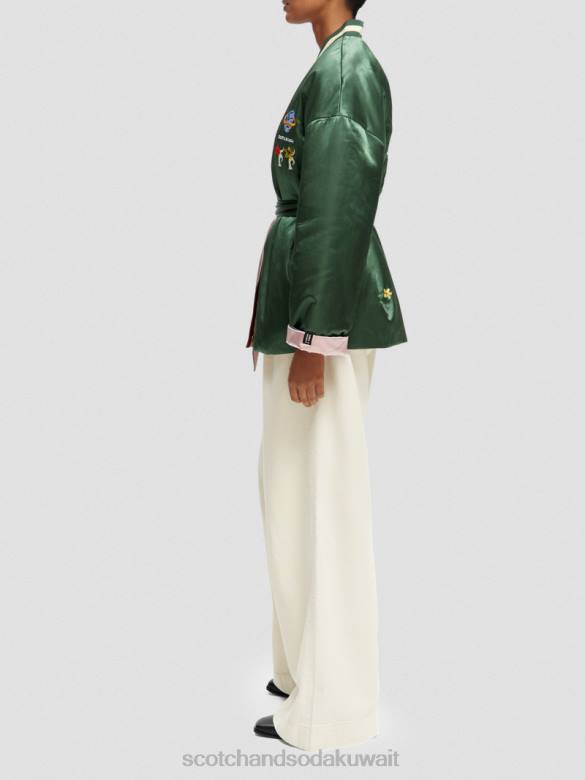 ملابس Scotch & Soda سترة بومبر مطرزة ذات وجهين على طراز الكيمونو جيش نحيف N0V4132