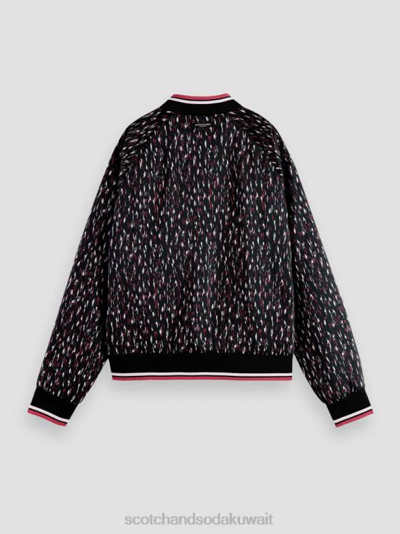 ملابس Scotch & Soda سترة بومبر مبطنة مطبوعة على الوجهين ايكات المطر نحيف N0V4133