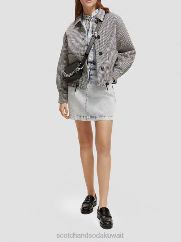 ملابس Scotch & Soda سترة منسوجة بوكل القوات البحرية نحيف N0V4136