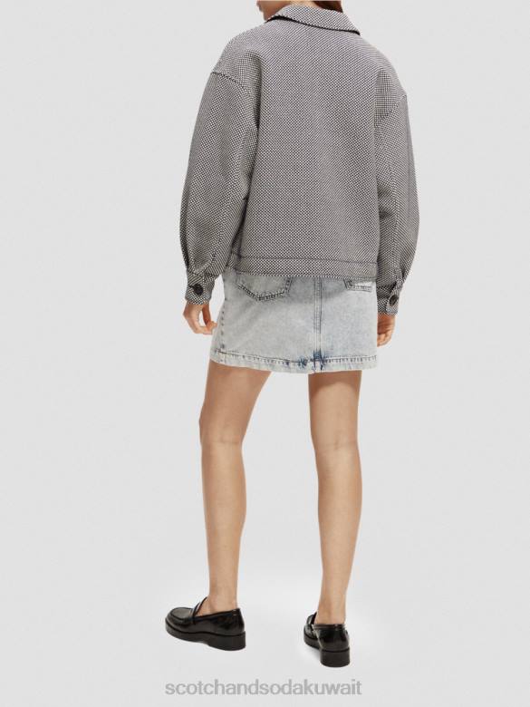 ملابس Scotch & Soda سترة منسوجة بوكل القوات البحرية نحيف N0V4136