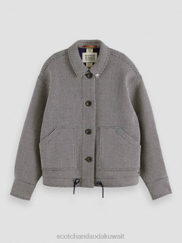 ملابس Scotch & Soda سترة منسوجة بوكل القوات البحرية نحيف N0V4136