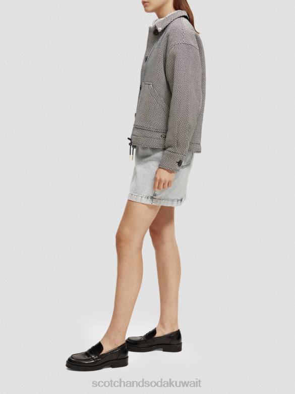 ملابس Scotch & Soda سترة منسوجة بوكل القوات البحرية نحيف N0V4136