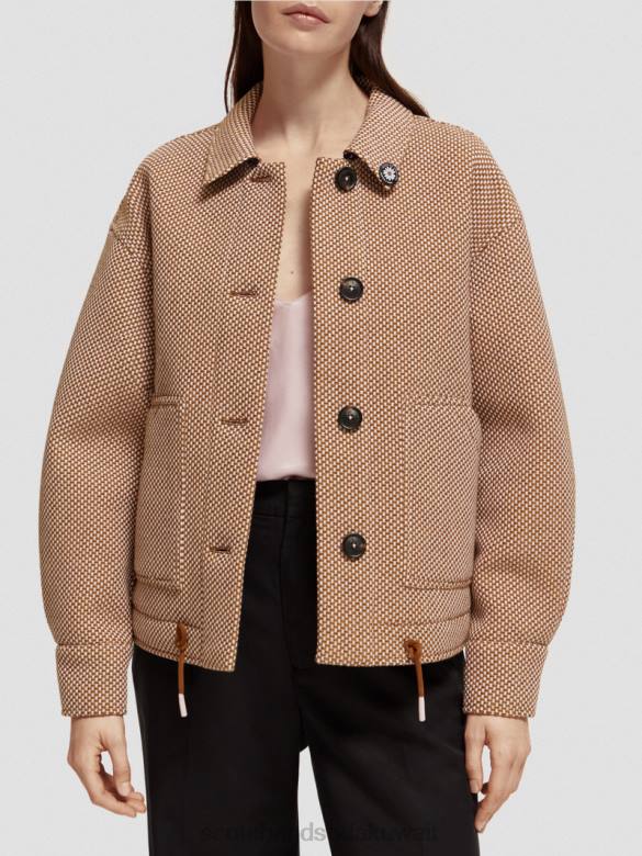 ملابس Scotch & Soda سترة منسوجة بوكل الخزامى نحيف N0V4137