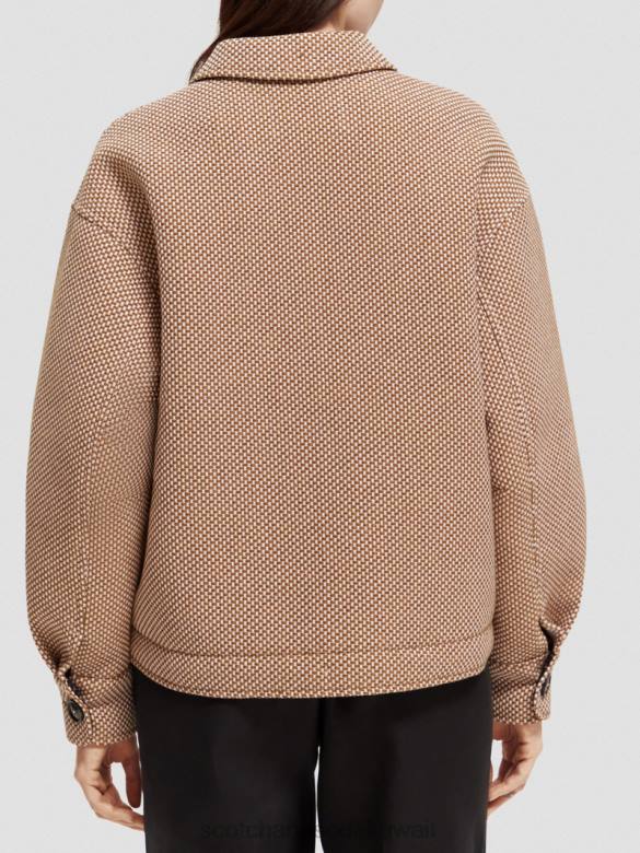 ملابس Scotch & Soda سترة منسوجة بوكل الخزامى نحيف N0V4137