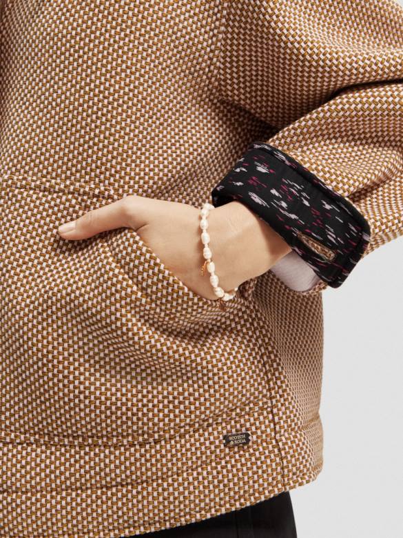 ملابس Scotch & Soda سترة منسوجة بوكل الخزامى نحيف N0V4137