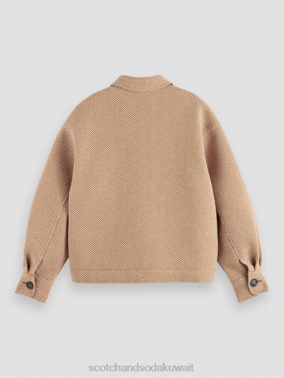 ملابس Scotch & Soda سترة منسوجة بوكل الخزامى نحيف N0V4137