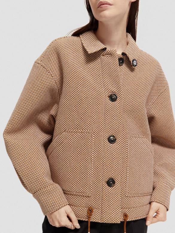 ملابس Scotch & Soda سترة منسوجة بوكل الخزامى نحيف N0V4137