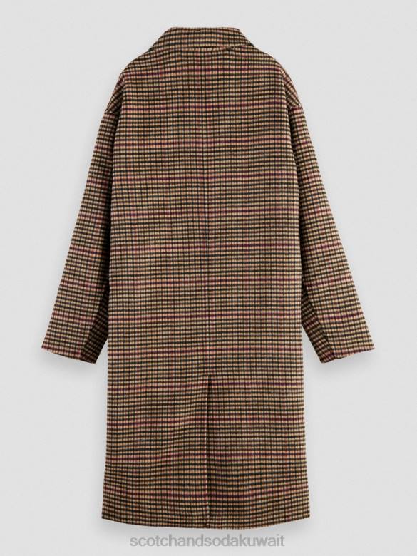 ملابس Scotch & Soda معطف مزدوج الصدر من مزيج الصوف البوب ​​التراث نحيف N0V4141