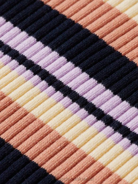 ملابس Scotch & Soda فستان بولو ميدي محبوك بأكمام طويلة القوات البحرية نحيف N0V414