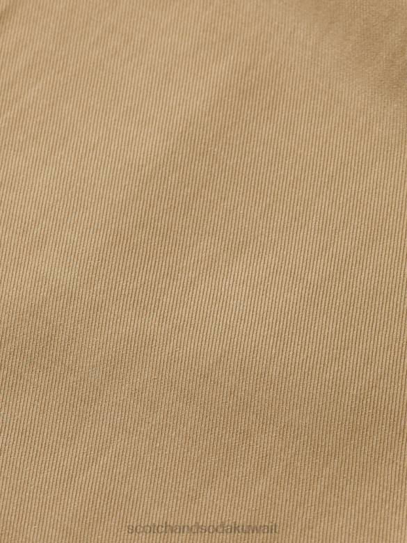 ملابس Scotch & Soda بنطال واسع الساق منخفض الارتفاع الكاكي نحيف N0V4154